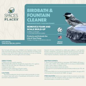 Spaces Places Bird Bath & Fountain Cleaner 8oz.