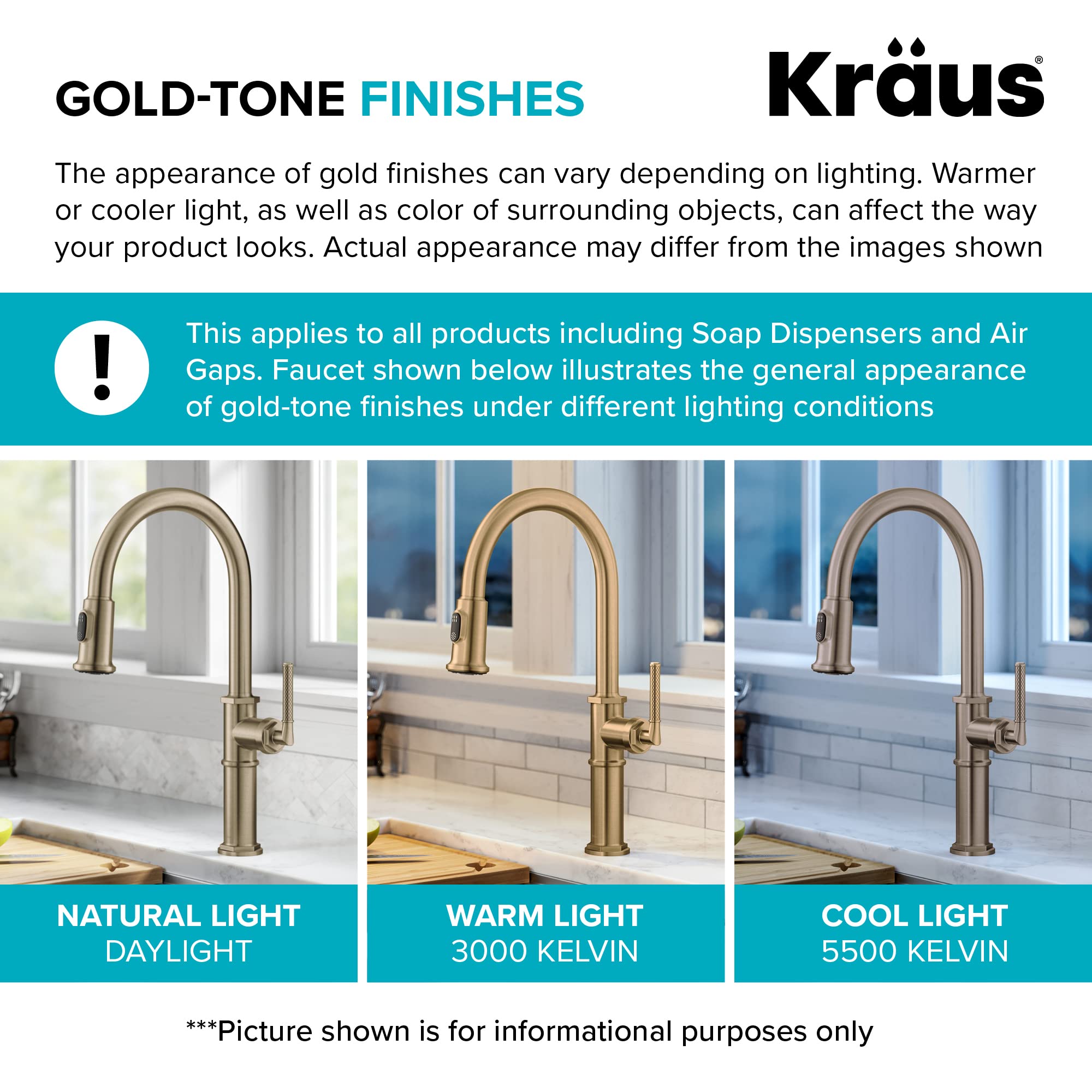Kraus KTF-3101BG Oletto Contemporary Single-Handle Touch Kitchen Sink Faucet with Pull Down Sprayer, 19 7/8 Inch, Brushed Gold
