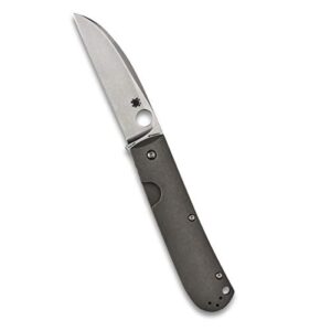 spyderco swayback premium knife with 3.53" cts xhp stainless steel with durable titanium handle - plainedge - c249tip