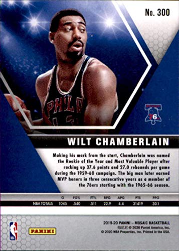 2019-20 Panini Mosaic #300 Wilt Chamberlain Philadelphia 76ers MVP Basketball Card