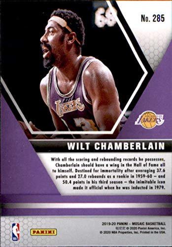 2019-20 Panini Mosaic #285 Wilt Chamberlain Los Angeles Lakers Hall of Fame Basketball Card