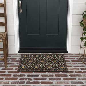 Mohawk Home Entryway Door Mat 1.5' x 2.5' All Weather Doormat Outdoor Non Slip Recycled Rubber, Mosaic Grain