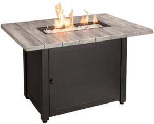 endless summer gas outdoor fire pit gad17104es rustic square steel