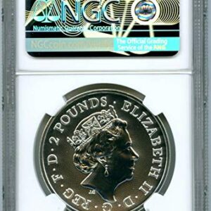 2020 No Mint Mark Great Britain Royal Arms Two Pounds NGC MS69