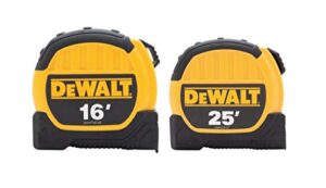 dewalt dwht361057 16ft. and 25ft. tape measure combo pack, yellow/black