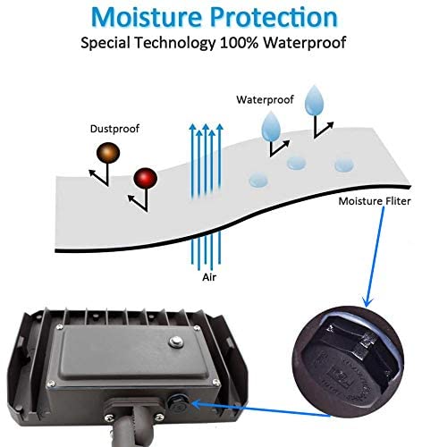 2Pack Dusk to Dawn Outdoor 100W LED Flood Light with Knuckle (Plate Included), 14000LM 1000W Equiv., 100-277V 5000K, ETL Commercial Waterproof LED Floodlight Fixture, Security Lighting for Parking Lot