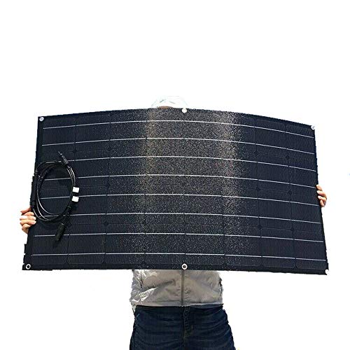 Flexible Solar Panel 100W 12V Monocrystalline Bendable - 100 Watt 12Volt Semi-Flexible Solar Panels Charger Off-Grid for RV Boat Cabin Van Car Uneven Surfaces