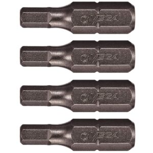 vega 5/32" hex tamper proof 1 inch security bits. professional grade ¼ inch hex shank, hex 5/32" security bits. 125ht1064a-4 (pack of 4)