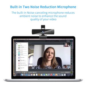 1080P Web Camera, 60FPS Webcam with Microphone, Qtniue USB Webcam Desktop or Laptop, Streaming Webcam for Computer Widescreen Video Calling, Conferencing or Recording, USB Computer Camera Built-in Mic