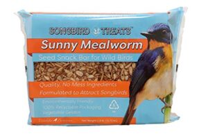 songbird treats sunny mealworm seed bar | 1.6 lb wild bird seed cake (sunny mealworm)