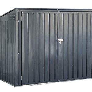 ARROW 6' x 3' Storboss Horizontal Outdoor Padlockable Steel Storage Shed, Charcoal