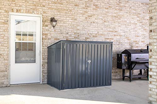 ARROW 6' x 3' Storboss Horizontal Outdoor Padlockable Steel Storage Shed, Charcoal