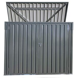 ARROW 6' x 3' Storboss Horizontal Outdoor Padlockable Steel Storage Shed, Charcoal