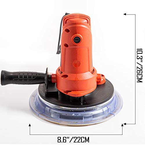 Mophorn Drywall Sander 710W, Electric Drywall Sander with Automatic Vacuum System and LED Light,Variable Speed 1200-2500RPM,Handheld Drywall Sander with a Carry Vacuum Bag and 6 pcs Sanding Discs