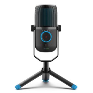 jlab talk usb microphone | usb-c output | cardioid, omnidirectional, stereo or bidirectional | 96k sample rate | 20hz - 20khz frequency response | volume, gain control, quick mute | plug & play