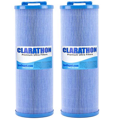 Clarathon 2-Pack Blue Media Hot Tub Spa Filter Replacement for Unicel 4CH-949RA Pleatco PWW50L-M Filbur FC-0172M FC0172M Waterway 817-4050