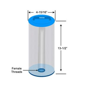 Clarathon 2-Pack Blue Media Hot Tub Spa Filter Replacement for Unicel 4CH-949RA Pleatco PWW50L-M Filbur FC-0172M FC0172M Waterway 817-4050