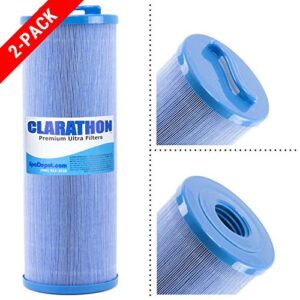 Clarathon 2-Pack Blue Media Hot Tub Spa Filter Replacement for Unicel 4CH-949RA Pleatco PWW50L-M Filbur FC-0172M FC0172M Waterway 817-4050