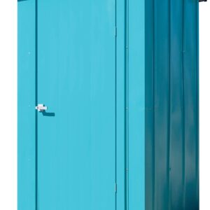 Spacemaker 4' x 3' Compact Outdoor Metal Backyard, Patio, and Garden Shed Kit, Teal and Anthracite