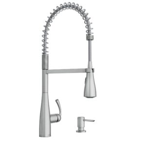 moen 87814srs essie one-handle high arc pulldown kitchen faucet, spot resist stainless