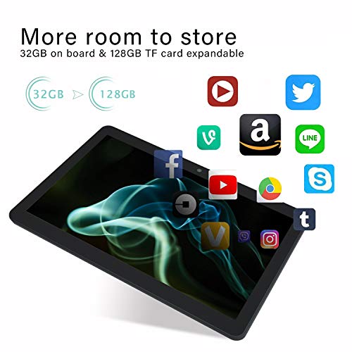 Tablet 10 Inch Android 9.0, 2GB+32GB, Quad-Core Processor, 10 inch 1280x800 IPS HD Display, 2MP+ 5MP, Bluetooth, WiFi, GMS 3G Phone Tablets