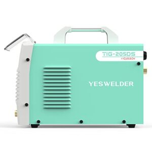 YESWELDER TIG Welder 205Amp HF TIG/STICK/ARC 2 In 1 TIG Welder 110&220V Dual Voltage TIG Welding Machine with Foot Pedal Included TIG-205DS