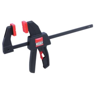 BESSEY EHK series Micro 4 1/2" Trigger Style Clamp, Fast Acting One Hand Woodworking Clamps for Wood working, Carpentry, Home Improvement, DIY, Construction Projects