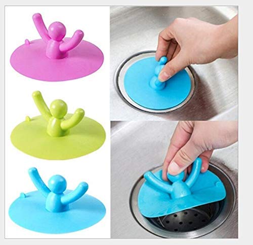 Sink Stopper Drain Plug Silicone tub Drain Stopper Sink Stopper baththb Drain Stopper Small Size 11cm Flat Suction Cover for Kitchen Bathroom and Laundry(Green)