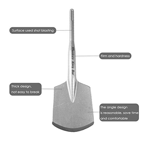 Monkey King Bar- 3/4 Sds Max Bits Chisel (18"x4.3") -Clay Spade Bit for for Demolition Hammer- Sds Max Chisel for Digs into Clay-Digging Shovel Bit