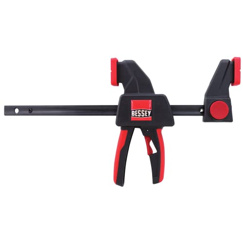 BESSEY EHK SERIES - 100 lb Clamping Force - 12 in - EHKM12 Trigger Clamp Set - 2.375 in. Throat Depth - Wood Clamps, Tools, & Equipment for Woodworking, Carpentry, Home Improvement, DIY