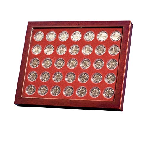 Louvre Showcase for 20 Coins in Large/Air Tite H / CAPS38 Capsules