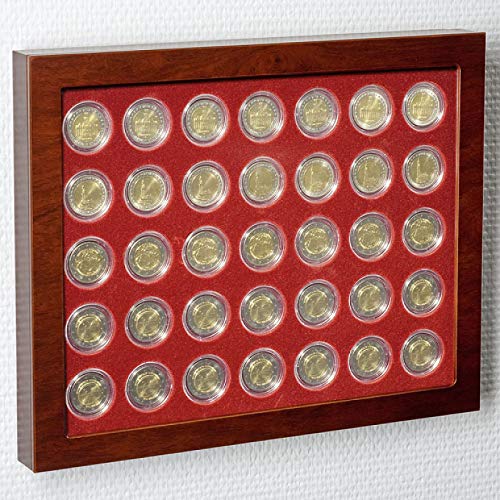 Louvre Showcase for 20 Coins in Large/Air Tite H / CAPS38 Capsules