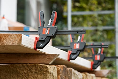BESSEY EHK SERIES - 600 lb Clamping Force - 12 in - EHKXL12 Trigger Clamp Set - 3.625 in. Throat Depth - Wood Clamps, Tools, & Equipment for Woodworking, Carpentry, Home Improvement, DIY