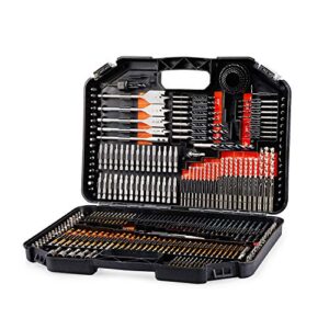 VOLLTEK Drill Bit Set, 246-Pieces Drill Bits and Driver Set for Wood Metal Cement Drilling and Screw Driving, Combo Kit Assorted in Plastic Carrying Case