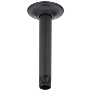 delta faucet rp61058bl arm & flange-6" ceiling mount shower arm, matte black