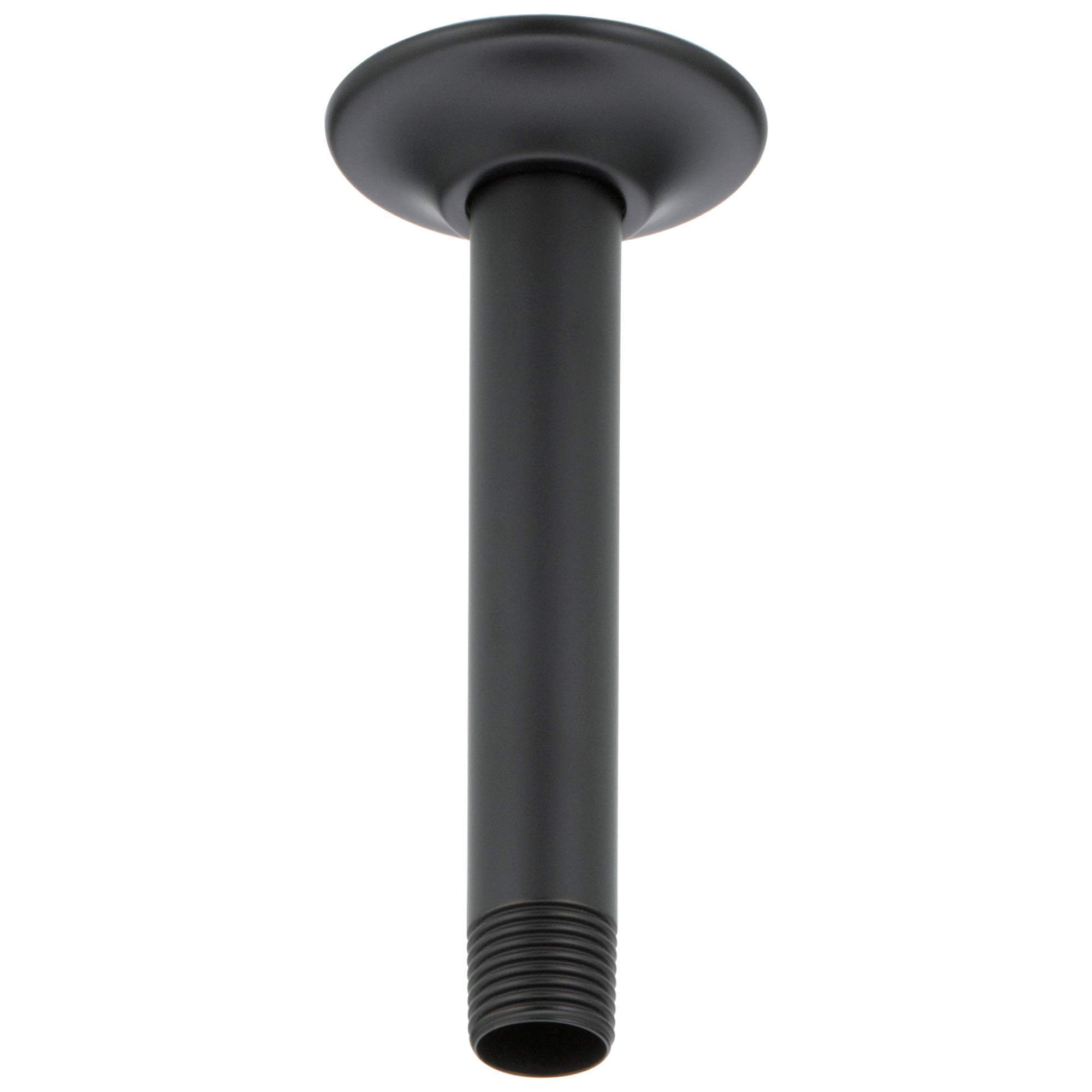 DELTA FAUCET RP61058BL Arm & Flange-6" Ceiling Mount Shower Arm, Matte Black