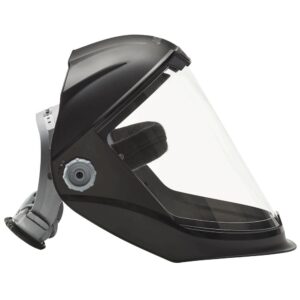 Jackson Safety Lightweight MAXVIEW Premium Face Shield with 370 Speed Dial Ratcheting Headgear – Uncoated Clear