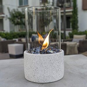 Table Top Fire Bowl, Ventless Outdoor Portable Citronella Fire Pit - Wick Burning Fuel, (Citronella Fuel)