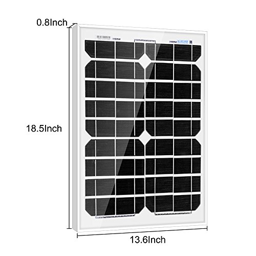 ACOPOWER 12V 20W 5A Solar Charge Kit,20W Monocrystalline Solar Panel & 5A Charge Controller for RV, Boats, Camping; w USB 5V Output as Phone Charger (20W 5A Kit)