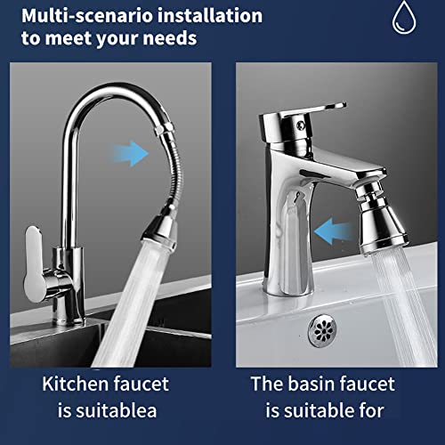 360°Swivel LED Faucet Sprayer,3Colors Temperature Controlled Faucet Spray Head,Anti- LED Faucet Sprayer,Anti-Splashing and Water-saving Faucet Sprayer Head for Kitchen and