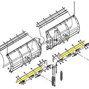 Buyers Products SnowDogg 16120820, Black Steel Main Cutting Edge for VX85 Plow