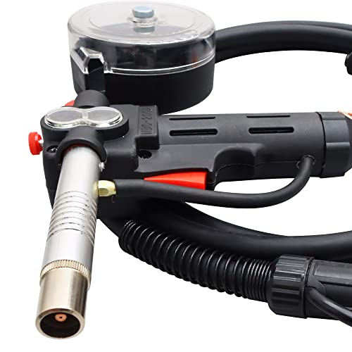 INTBUYING Aluminum Spool Gun for MillerMatic 140 180 211 Spoolmate 100 Welder with 9.8ft(3m) Cable Lead and 10pcs Conductive Nozzle