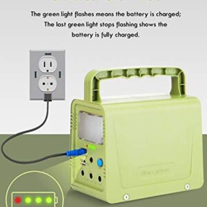 WAWUI Portable Solar Generator 84Wh, Portable Solar Power Station with Solar Panel & Flashlights, Rechargeable Power Bank, Camping Lights with Battery, USB DC Outlets, for Travel Hunting