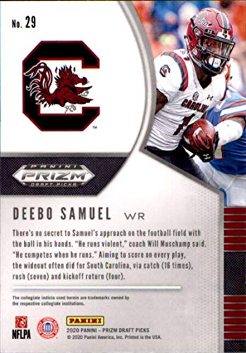 2020 Panini Prizm Draft Picks Collegiate Football #29 Deebo Samuel South Carolina Gamecocks Official NCAA Trading Card From Panini America