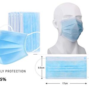 100pcs Disposable with Elastic Ear Loops Soft & Comfortable, Adjustable Hidden Hidden Nose Strips