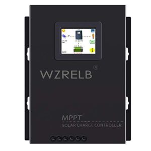 wzrelb new 60a mppt solar charge controller 12v/24v/48 auto , 18v/36v manual max pv 170v,lcd full touch screen design,battery charger controller