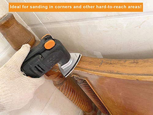 Oscillating Tool Sanding Pad，HEMUNC 3-1/8 Inch Triangle Sanding Pads 3PCS Fit Oscillating Multitools like Dewalt, Fein Multimaster, Bosch, Dremel, Makita, Milwaukee, Rockwell, Ryobi, Craftsman, Ridgid