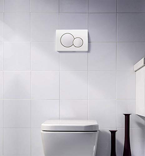 Dual-Flush Actuator Plate for Concealed Cisterns Alpine White Compatible with Geberit 115.770.11.5