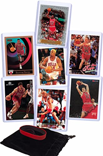 Chicago Bulls Cards Michael Jordan, Scottie Pippen, Dennis Rodman, Ron Harper, Toni Kukoc, Steve Kerr, Luc Longley 1997-98 Finals Team Gift Pack