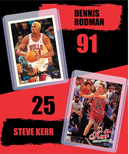 Chicago Bulls Cards Michael Jordan, Scottie Pippen, Dennis Rodman, Ron Harper, Toni Kukoc, Steve Kerr, Luc Longley 1997-98 Finals Team Gift Pack